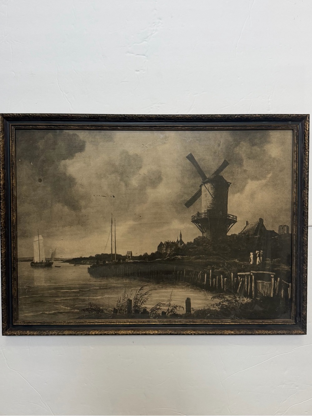 The Windmill at Wijk bij Duurstede Black/White Print 15,5x21,5”by Jacob Ruisdael